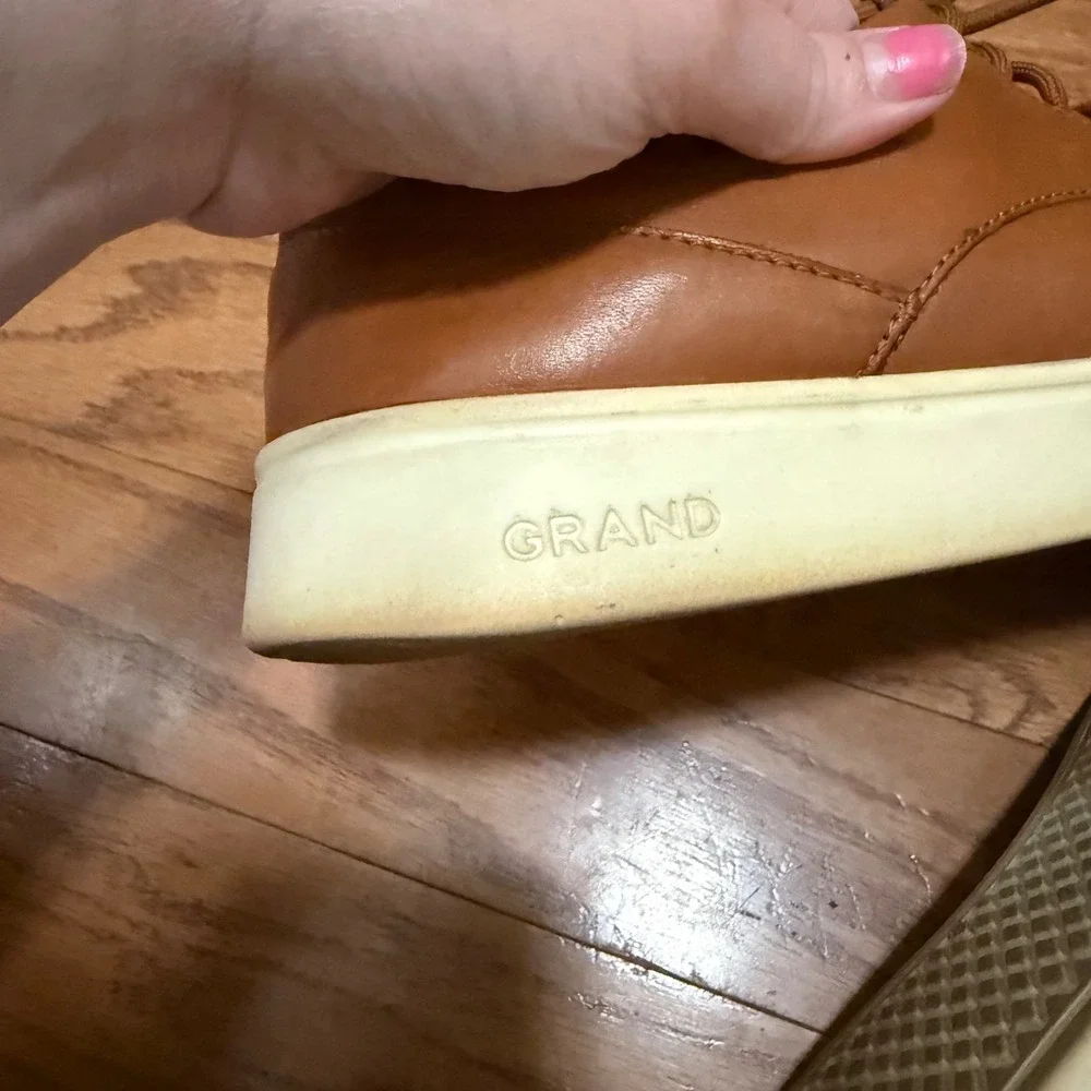 Cole Haan Brown Leather Grand Crosscourt‎ Wingtip Oxford Sneakers size 12